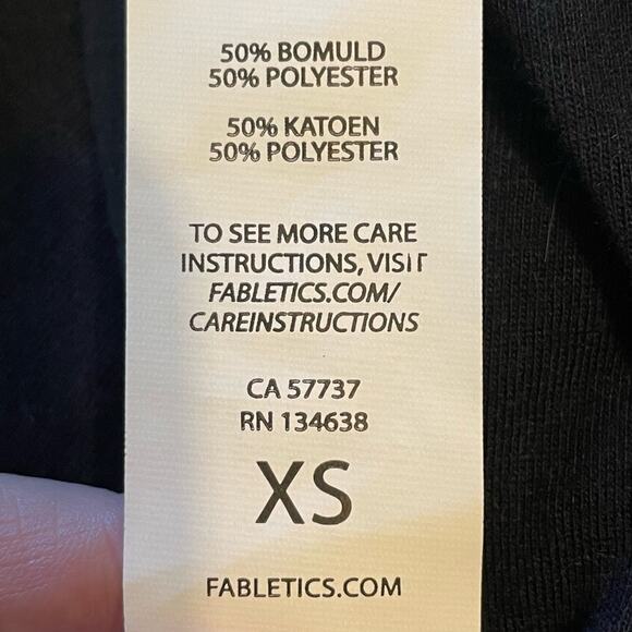 Fabletics‎ Black Britta Tee XS Size 4 - Picture 10 of 13